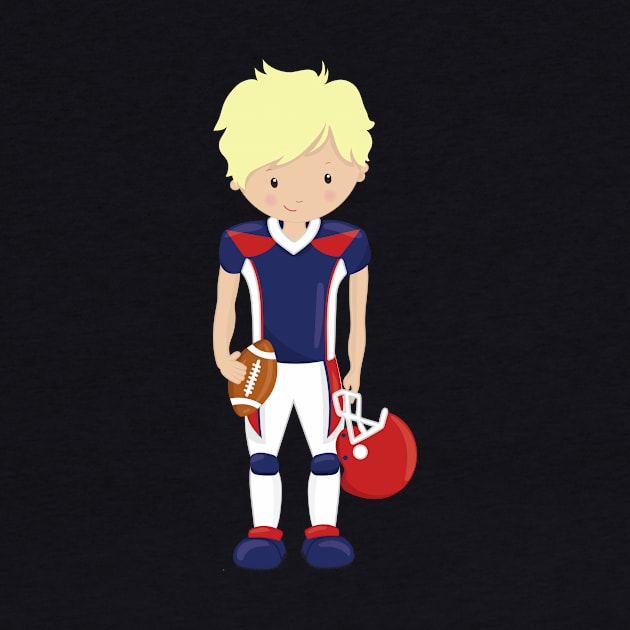 Rugby, American Football, Cute Boy, Blond Hair by Jelena Dunčević